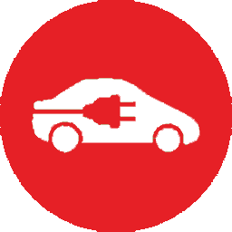 EV Charging Station Logo Red